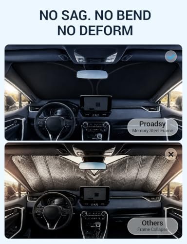 Proadsy Custom Fit 2011-2017 BMW X3 Windshield Sun Shade, Blocks Heat - Image 6