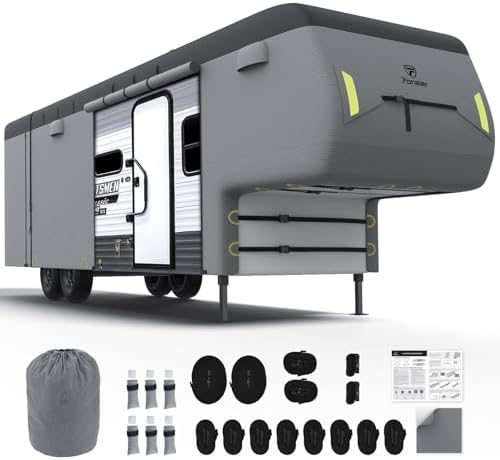 Fonzier 5th Wheel RV Cover, 9 Layers Heavy Duty RV Cover Fits 34.1-37FT by Fonzier-Direct