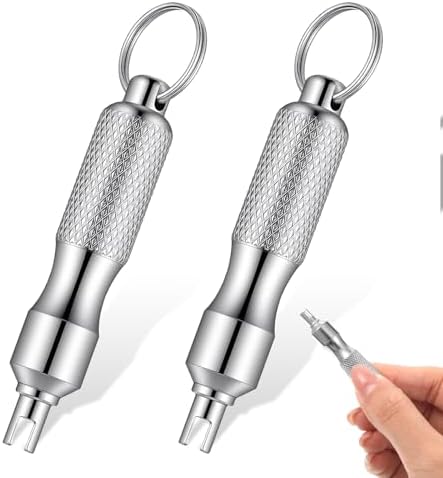 2Pcs Valve Core Removal Keychain, Portable Valve Stem Core Remover by Unknown