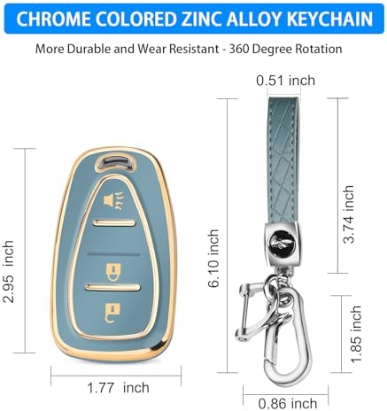 QBUC for Chevy Key Fob Cover, 3-Button Design - Image 3