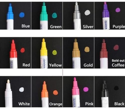 12 Pack Waterproof Tire Paint Pen, Oil Based Tire Marker - Image 3