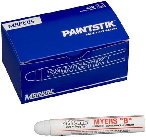 Myers B Paintstik Multi-Purpose Permanent Solid Paint Marker White 12-Pack - Image 5