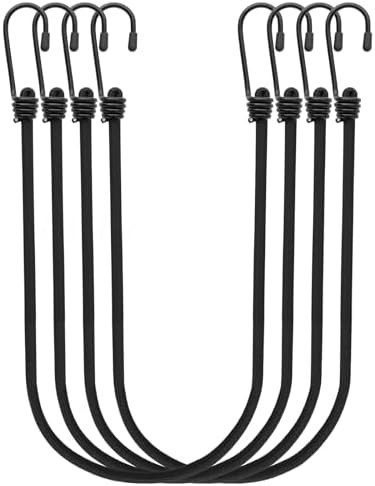 4Pcs Bungee Cords with Hooks, Heavy Duty Outdoor Elastic Bungee Straps by QGEIBBungeecordswithhooks