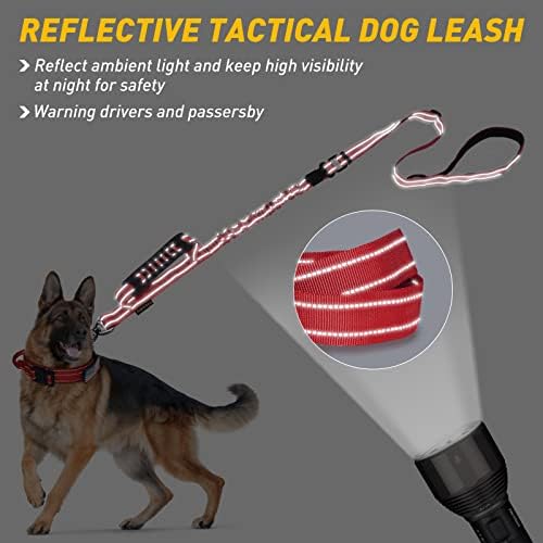 AUBELL Tactical Dog Leash Heavy Duty, 4-6ft No Pull Bungee Leash - Image 3