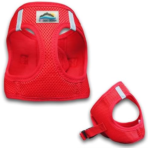 DOGGIE DESIGN American River Ultra Choke-Free Mesh Dog Harness Red - Image 2
