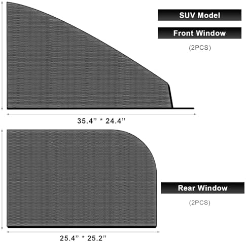 4 PCS Car Window Shades, Double-Layer Automotive Front & Rear Side Window - Image 2