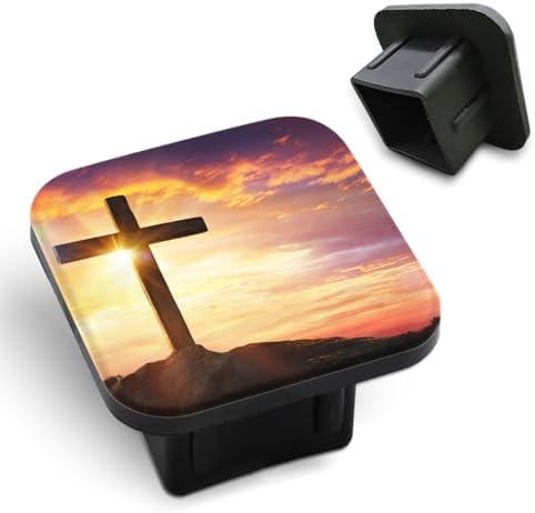 Cross Travel Towing Hitch Plug Covers Crucifixion Mountain by Unknown