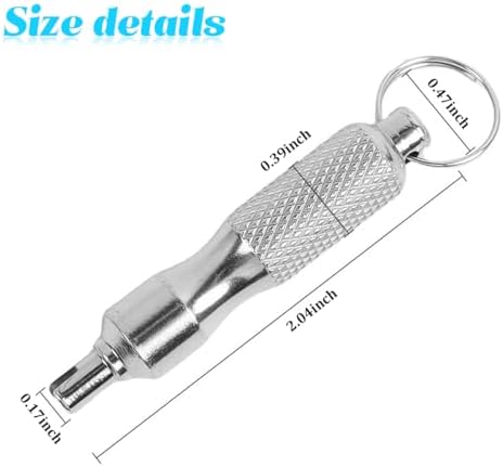 Zpana 2PCS Car Valve Core Removal Tool Keychain, Portable Stainless Steel - Image 2