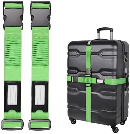 Luggage Straps for Suitcases, Stretchable TSA Approved Suitcase Connector Straps by Vividwise