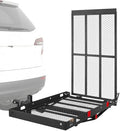 VEVOR Hitch Mount Wheelchair Carrier Height Adjustable, 500LBS Steel Mobility by VEVOR