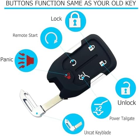 Replacement Key Fob Shell fit for GMC Acadia Terrain 2017 2018 2019 2020 2021 - Image 4
