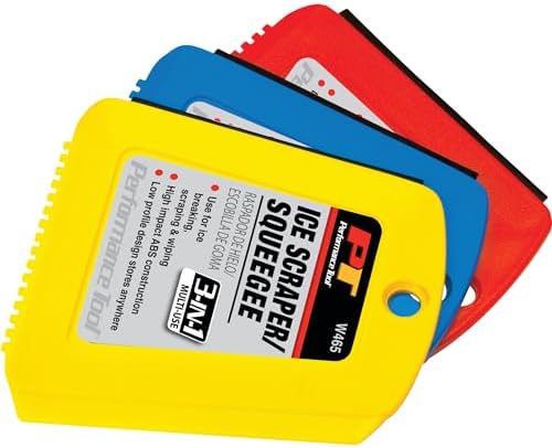Performance Tool W465 3-in-1 Car Ice Scraper and Squeegee by PerformanceTool