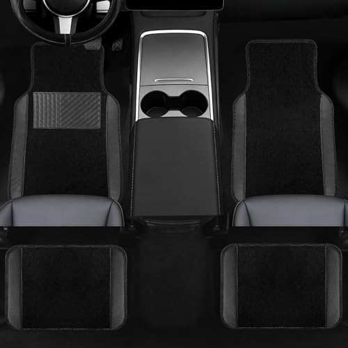 NBTEPEM 10 Pcs Car Floor Mats Full Set Car Accessories, Microfiber Leather - Image 3