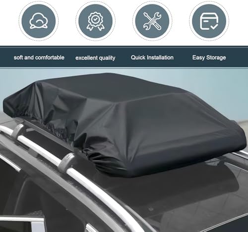 Car Roof Rack Cover, Waterproof Rooftop Cargo Cover, 74.8 x 57 Inches Rooftop - Image 5