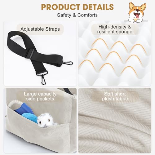 JOEJOY Dog Car Seats for Small Medium Dogs Under 35lbs, Dog Booster Seat - Image 5