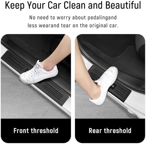 4PCS Door Sill Protector for Honda CRV 2017-2022 Hybrid Accessories Matte Black - Image 4