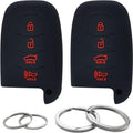 2Pcs Silicone 4 Buttons Key Fob Cover Remote Case Keyless Protector Compatible by GFDesign