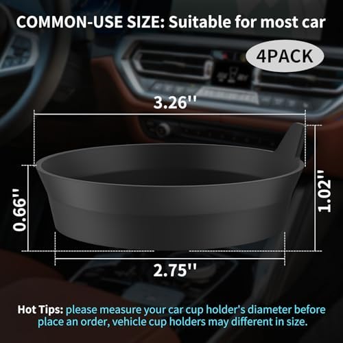 ME.FAN Car Cup Holder Coasters Silicone Cups Mats, Automotive Universal - Image 2