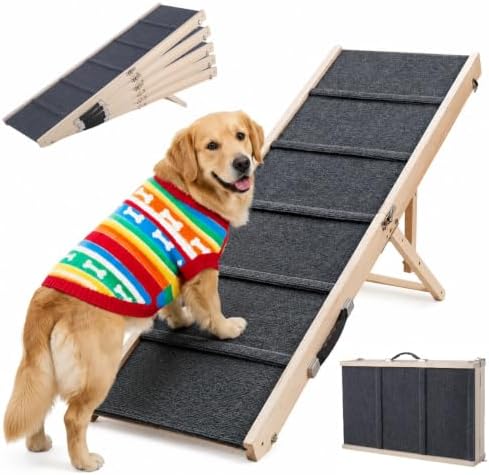 51.2" Long Dog Ramp for High Bed & Couch, Foldable Pet Ramp by StaycalisHome