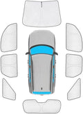 KMF 8pcs Thicken Sun Shades for Ford Bronco Sport 2021-2025 2026 Accessories by KMF