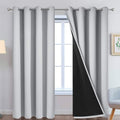 Yakamok Light Grey 100% Blackout Curtains 90 Inches Long 52" Wide 2 Panel by Yakamok