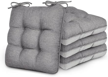 Love's cabin Memory Foam Chair Cushions Set of 4, 19 Inch by Lovescabin