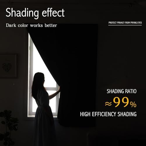 Portable Light Blocking Curtains Self-Stick Design, Removable Adhesive Window - Image 3