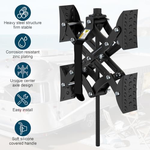 RV X Chocks Wheel Stabilizer for Travel Trailers, RV X-Shaped Wheel Chocks - Image 5