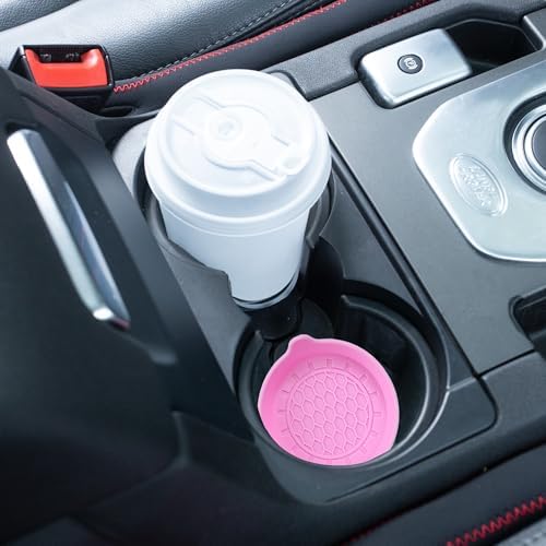Amooca 4-Pack Spill-Proof Cup Coasters Non-Slip Car Cup Holder Inserts - Image 2