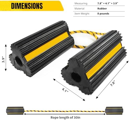 MaxxHaul 51013 Solid Rubber Wheel Chock - Image 2