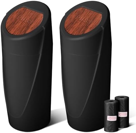 Car Trash Bin with Lid-2 Pack Car Garbage Can Cup Holder-Mini Leakproof Vehicle by SGLRT
