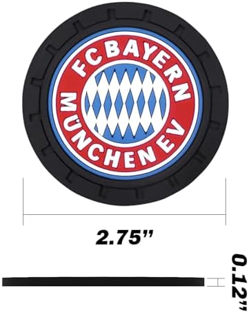 Cup Holder Insert Coaster for Bayern Munich UEFA Fans, Anti Slip Car Cup - Image 3