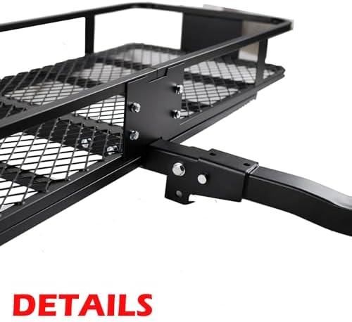 Fouwick 60"x 20"x 6" Folding Trailer Hitch Mount Cargo Carrier, 500LBS Capacity - Image 4