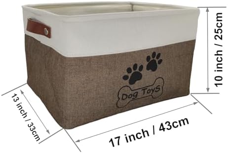 Large Dog Toy Basket Foldable Dog Toy Box Dog Toy Bin - Image 2