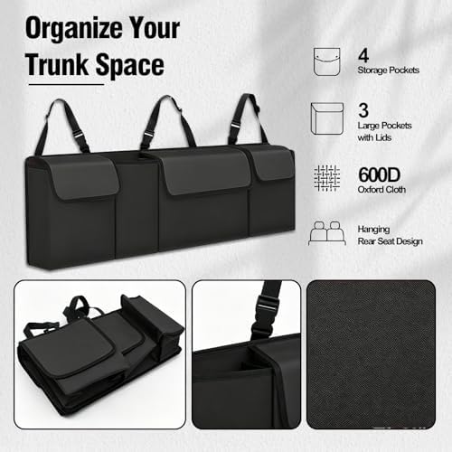 Car Trunk Organizer, Waterproof Backseat Hanging Large Storage - Image 5