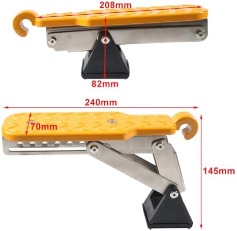 SIKUAI Feet Stand Pedal Foldable Roof Rack Car Door Step 1 Set Aluminium Alloy - Image 3