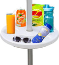 AMMSUN 13" Portable Beach Umbrella Table Tray White by AMMSUN