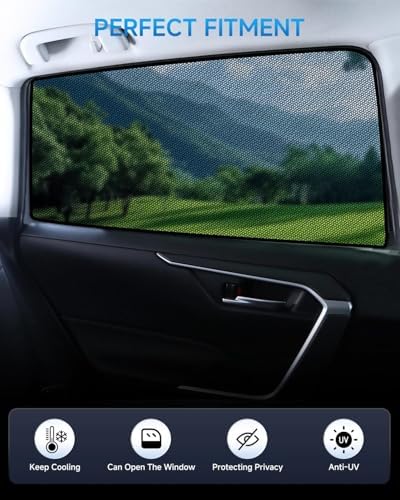 Car Window Shades for Toyota-Camry, UV & Heat Blocker, Privacy Protection for - Image 3