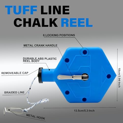 Heavy Duty Chalk Line, Professional Construction Marking Tool, 100-Foot Line - Image 2