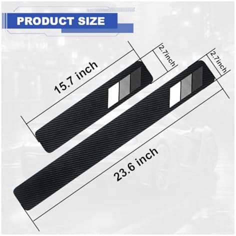 ZIMISI 4PCS Tri-Color Door Sill Protectors, Anti-Scratch Carbon Fiber Entry - Image 2