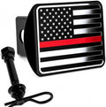 USA Flag Stainless Steel Metal Hitch Cover by AutoAccessores