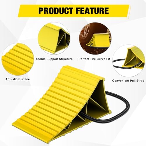 Nilight Wheel Chocks, Heavy Duty Wheel Stopper - Image 5