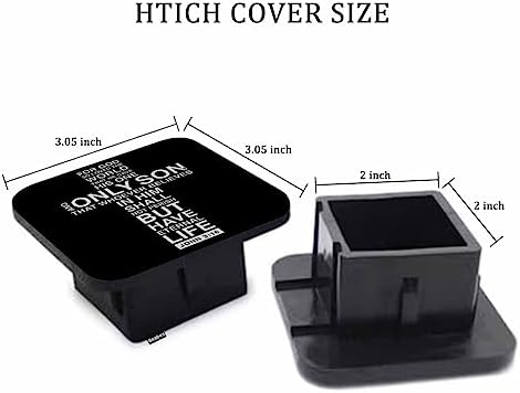 Christian Cross Hitch Tube Cover 2 Inch Holy Bible Verse Faith Cross Rubber - Image 2