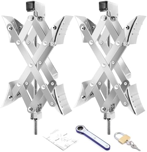 X-Shaped RV Wheel Chock Fit 3.25” to 10.5” Camper Wheel Chock Stabilizer Scissor by Pafessa