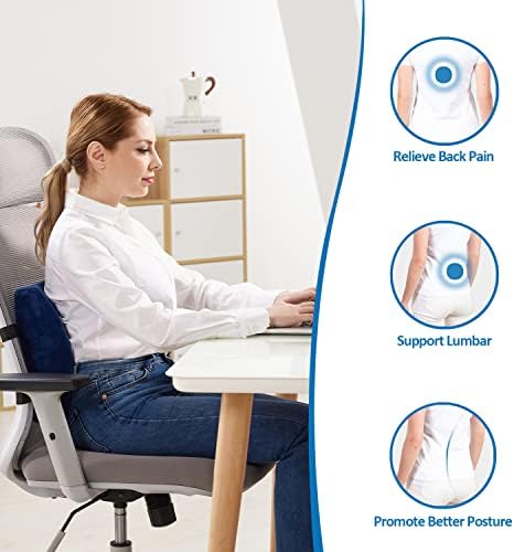 SAIREIDER Office Chair Lumbar Pillow, Memory Foam Back Support Pillows - Image 3