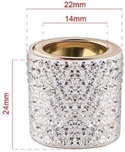 2PCS Car Headrest Collars Decor Rings Bling Bling Interior Decoration Head Rest - Image 2