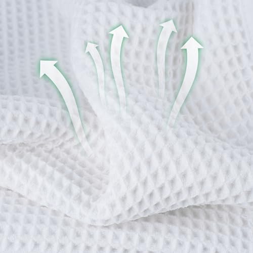 MICROFI New Microfiber Waffle Bath Towels, 2 Pieces, Fast Drying, Lint Free 430 - Image 2