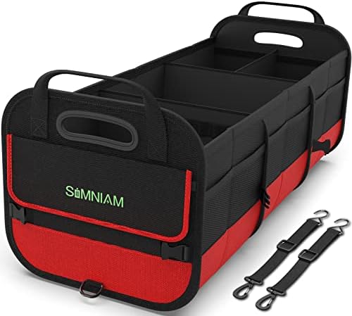 Simniam Large Trunk Organizer for Car, Foldable Multi Compartment Car Trunk by SIMNIAM