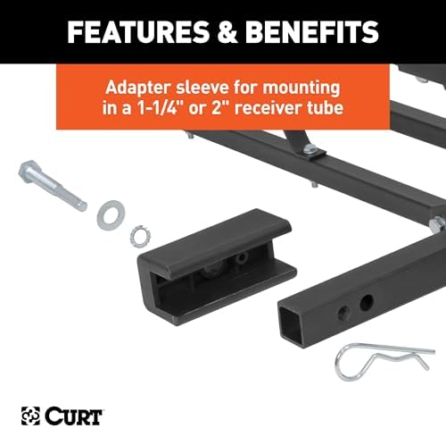CURT 18145 Cargo Basket Hitch Trailer Hitch Cargo Carrier, 500 lbs. Capacity - Image 6