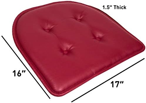 Sweet Home Collection Chair Cushion Memory Foam Pads Tufted Slip Non Skid - Image 4
